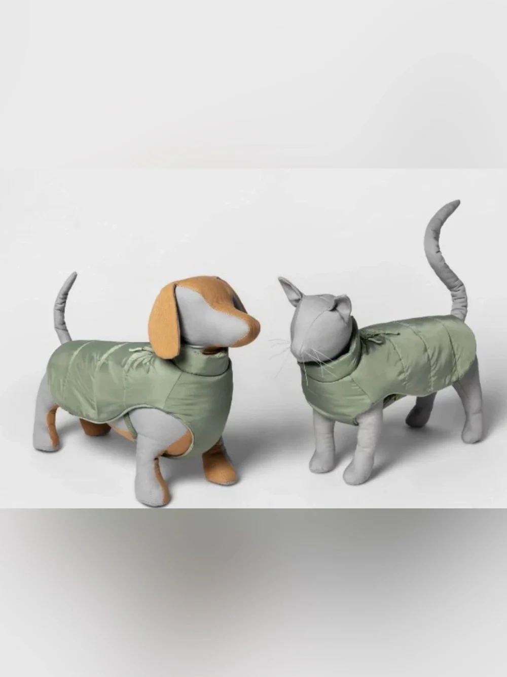 Green Warm Polyester Dog Coat/ Jacket for XL Dogs - Winter Wear Outerwear NWOT